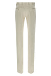 tailored trousers in duchesse blend silk and cotton