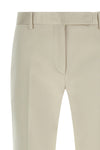 tailored trousers in duchesse blend silk and cotton