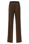 stretch silk satin pants