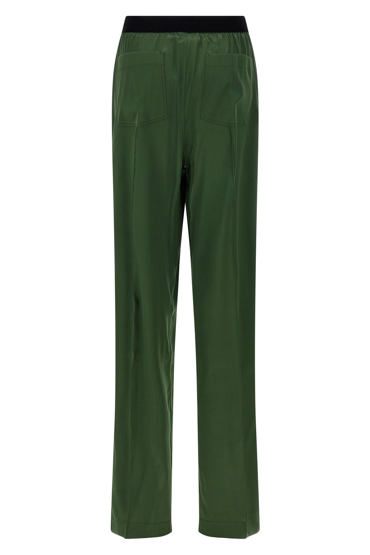 stretch silk satin pants