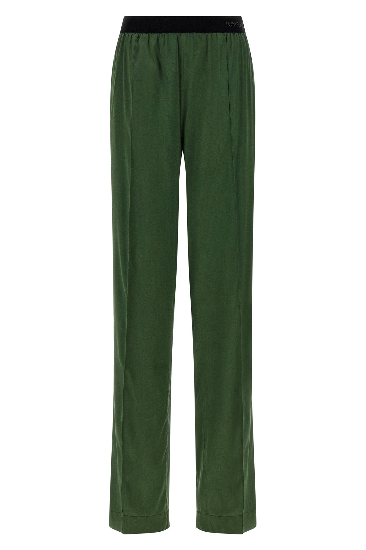 stretch silk satin pants