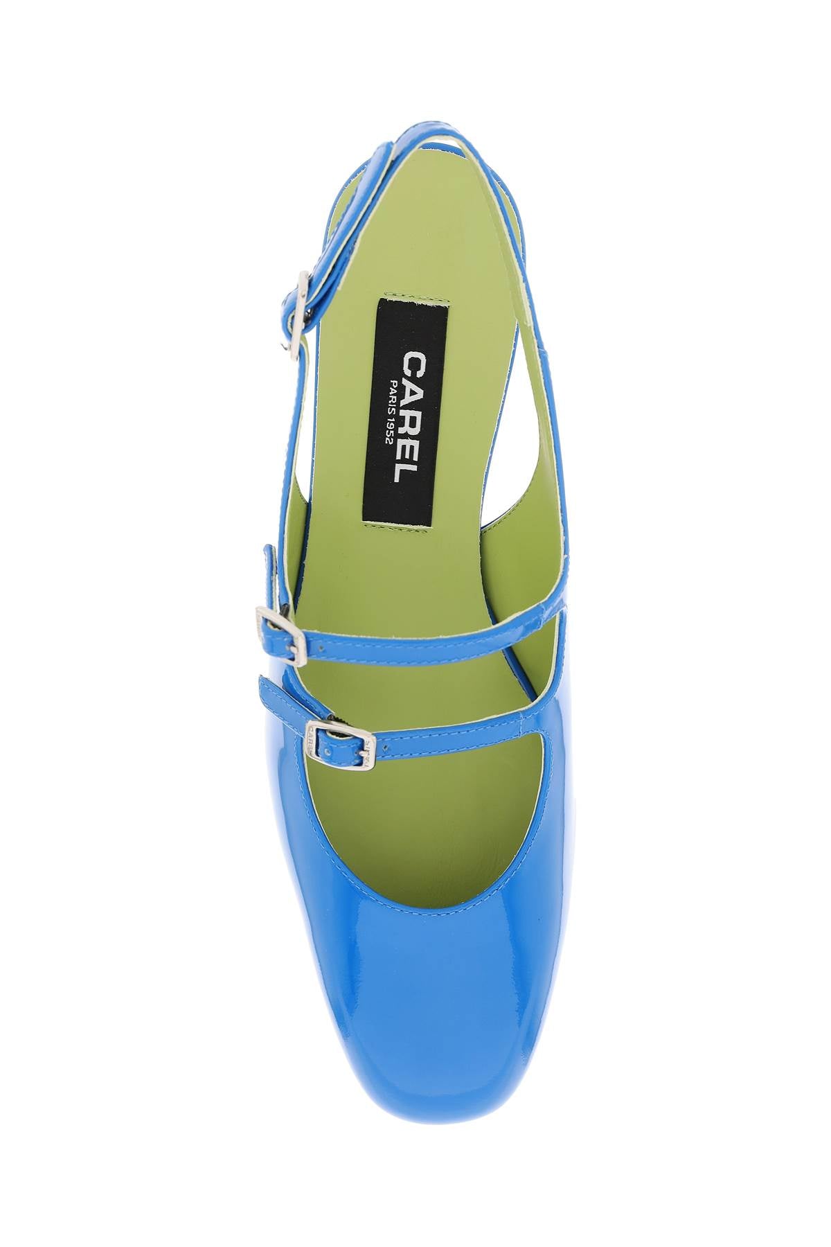 patent leather pêche slingback mary jane