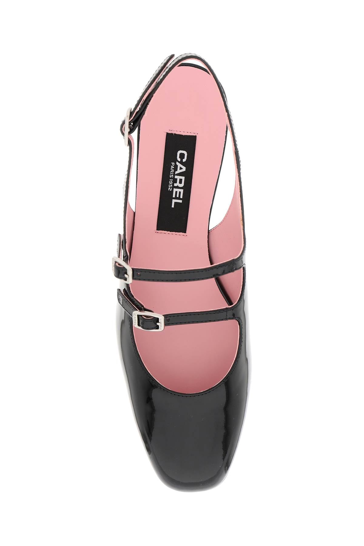 patent leather pêche slingback mary jane