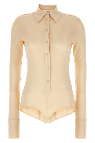 pera viscose shirt-style bodysuit