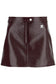 vinyl effect mini skirt