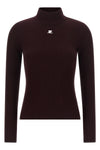 the courrèges reedition turtleneck sweater is distinguished by a tight silhoue
