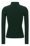 the reedition rib knit courrèges turtleneck sweater defines a tight silhouette