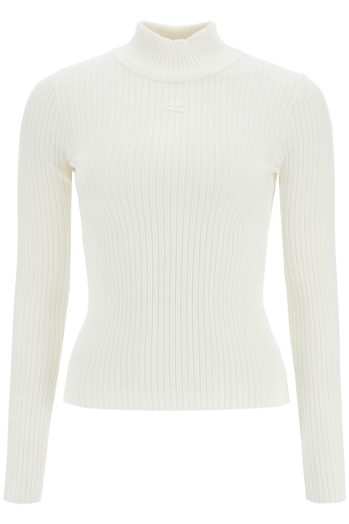 re-edition ribbed funnel-neck sweater