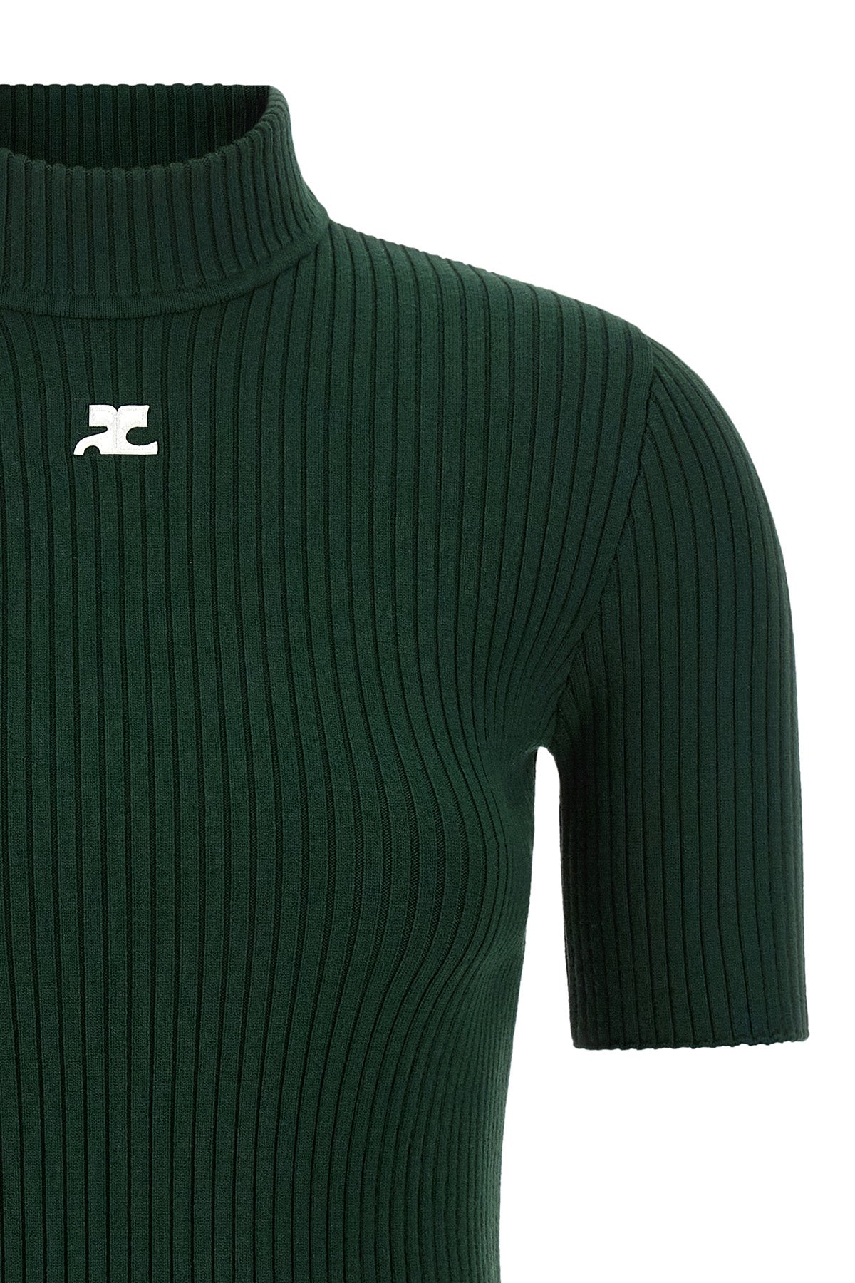 the reedition courrèges turtleneck sweater redefines knitwear codes through a