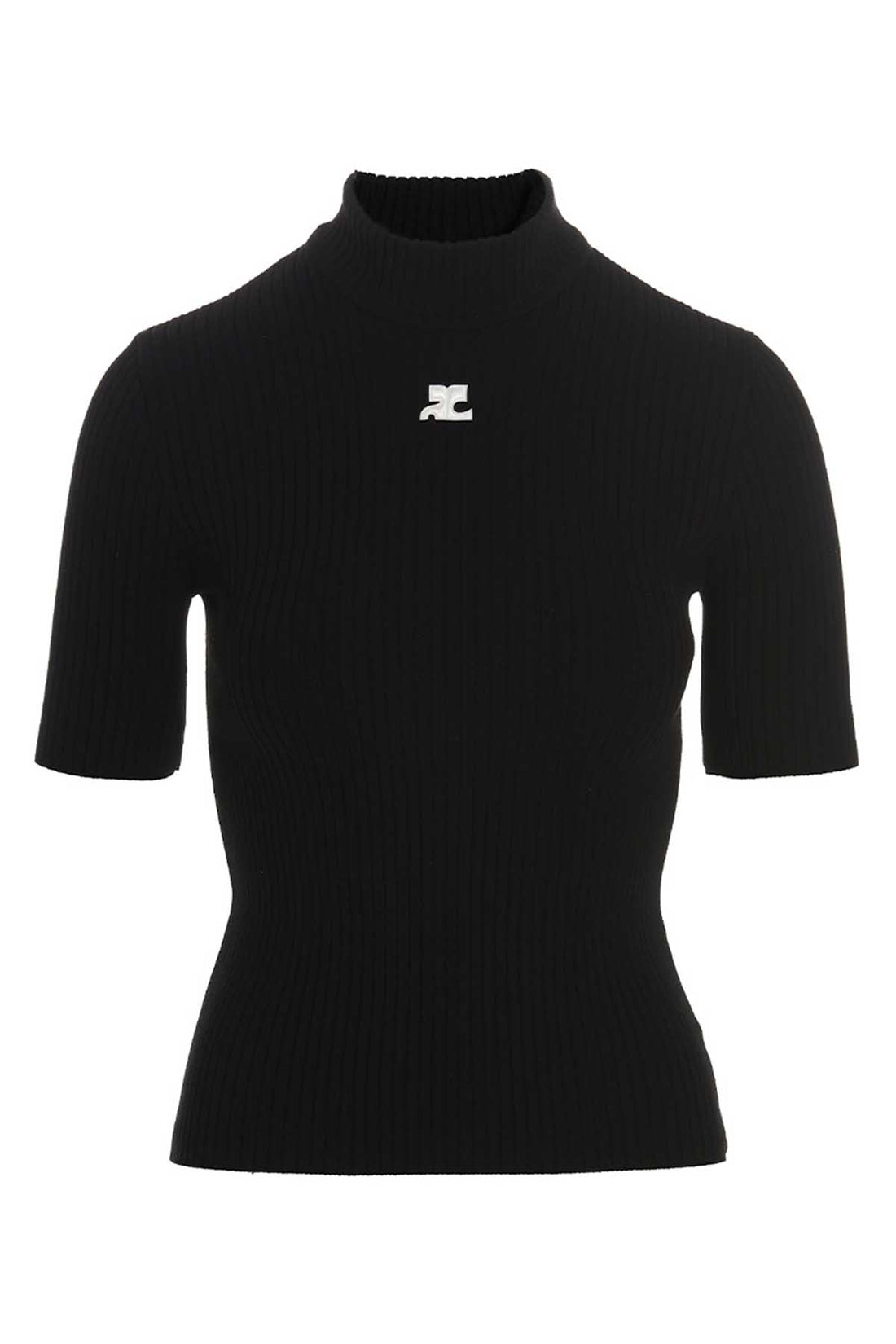 COURRÈGES M ribbed stretch viscose blend reedition sweater