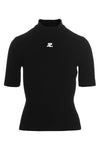 ribbed stretch viscose blend reedition sweater