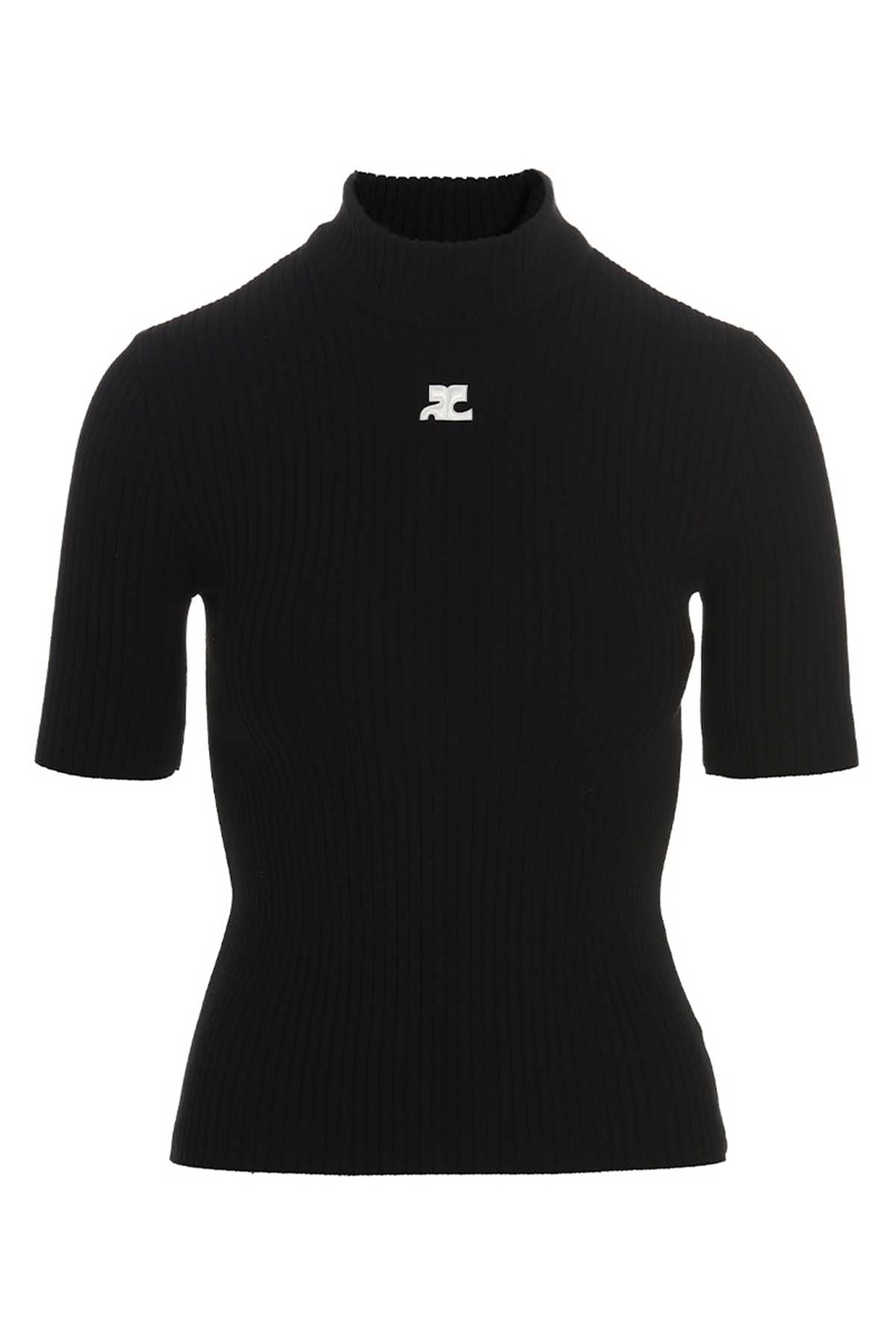 ribbed stretch viscose blend reedition sweater