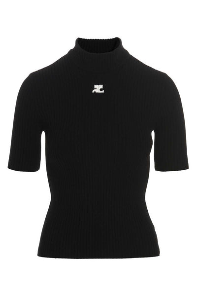 ribbed stretch viscose blend reedition sweater