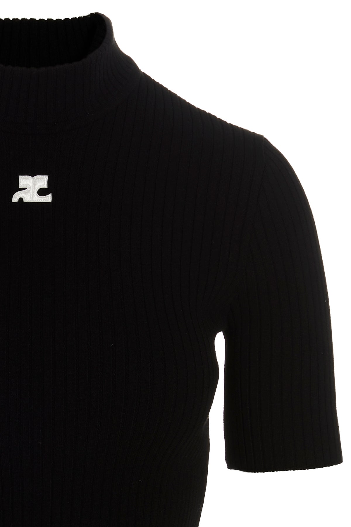 ribbed stretch viscose blend reedition sweater