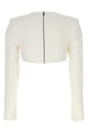 3d crystsal chain and square neck top in stretch cady