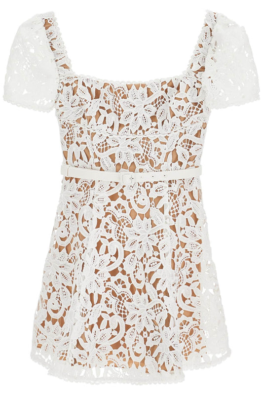 floral lace mini dress with eight