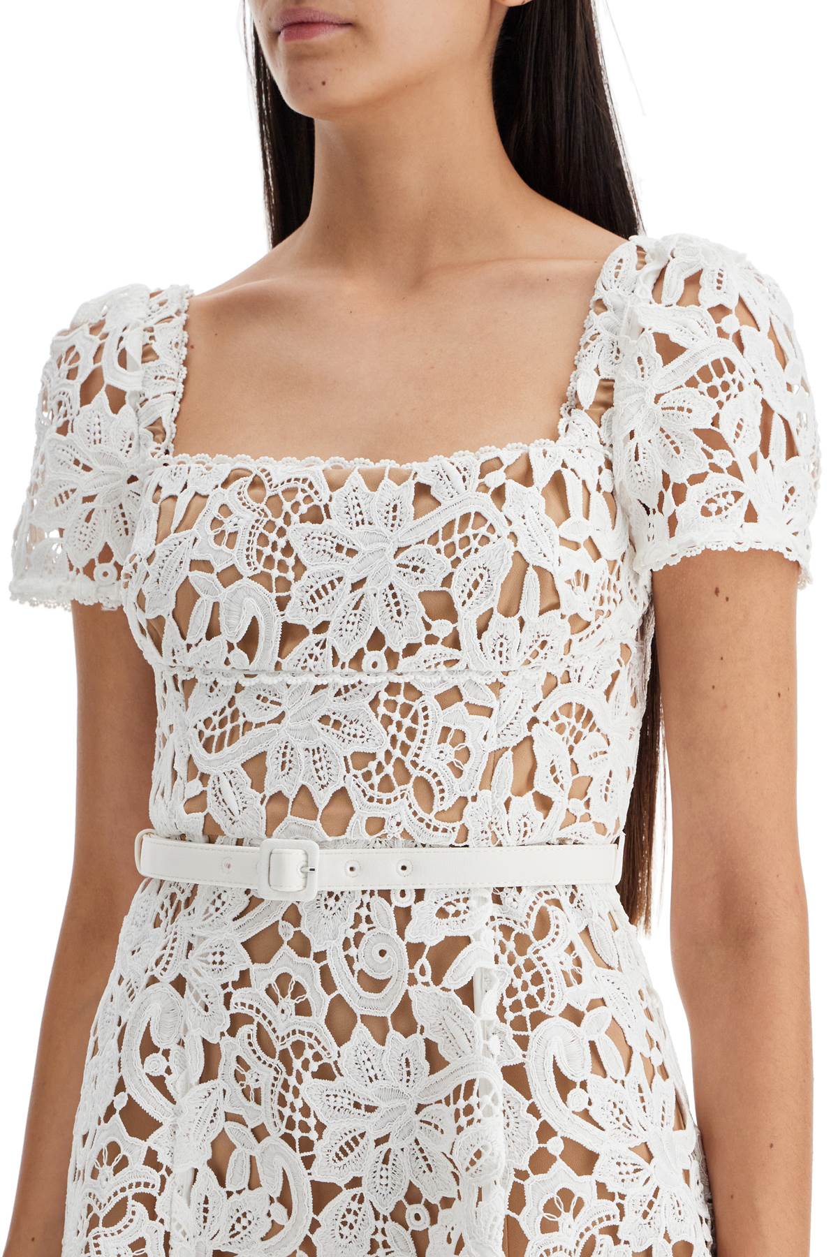 floral lace mini dress with eight