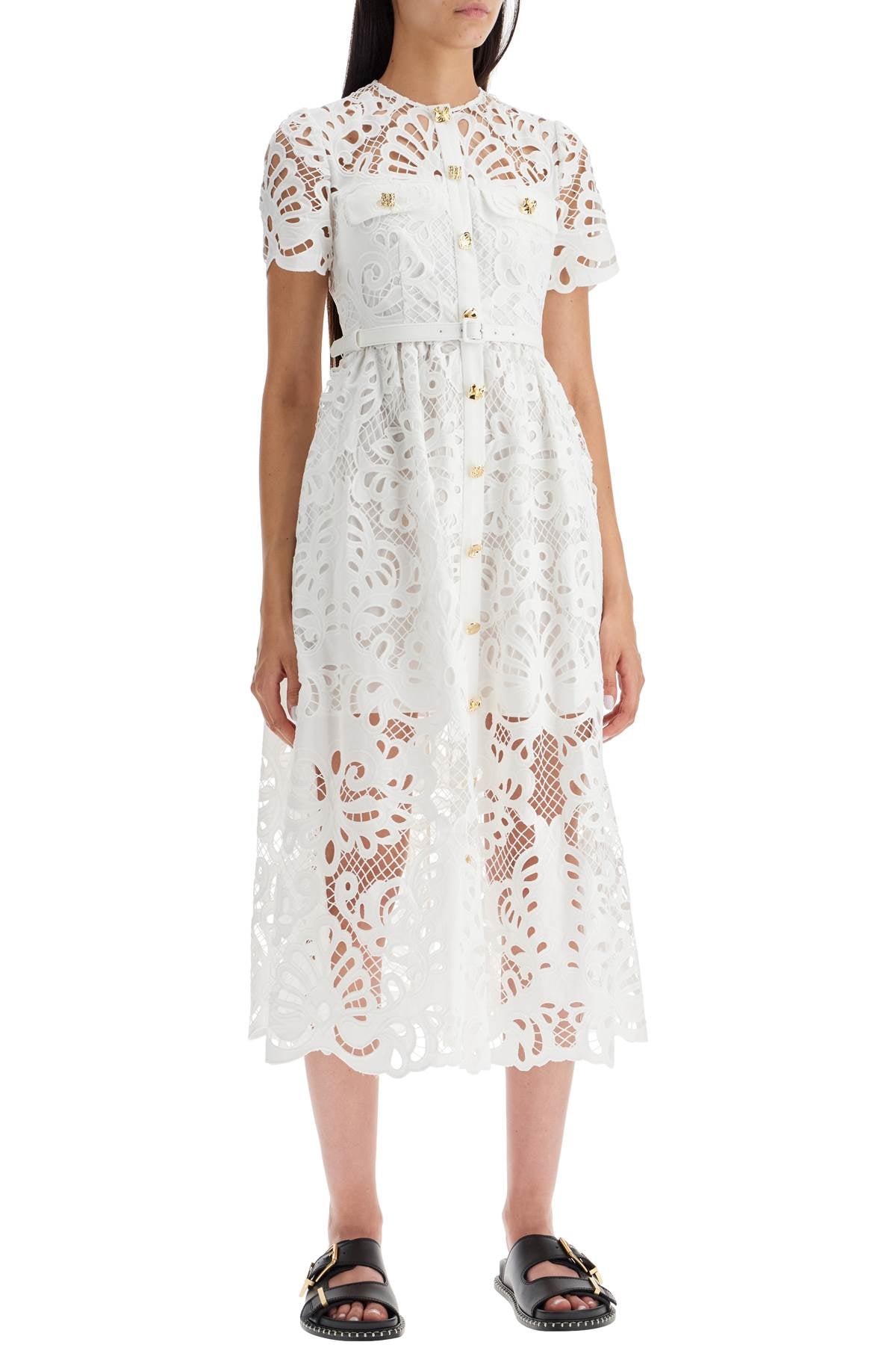 midi lace dress in seven