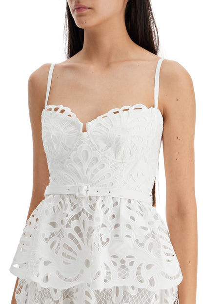 lace bustier dress with belt