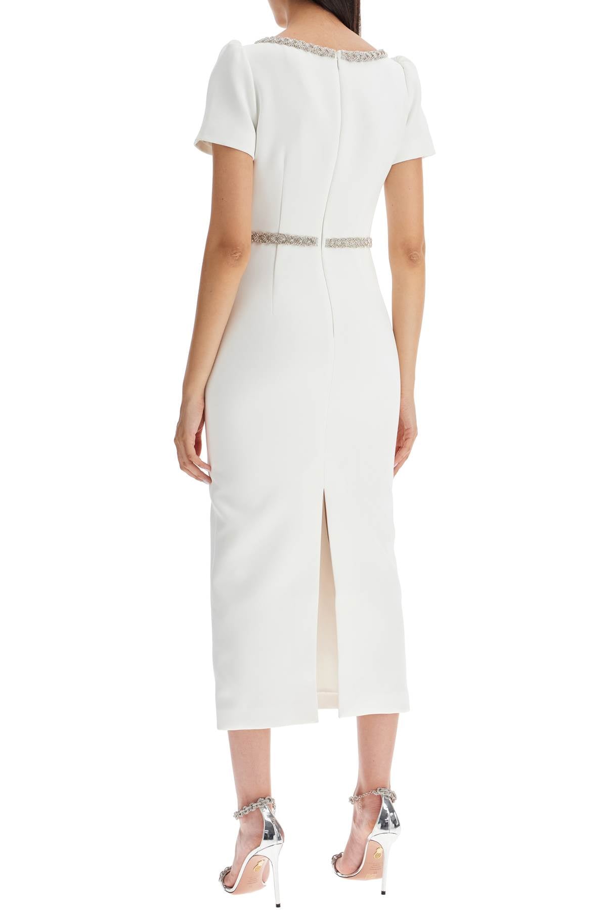 'diamond midi dress in crepe