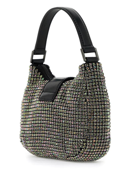 mini crescent bow bag with crystals