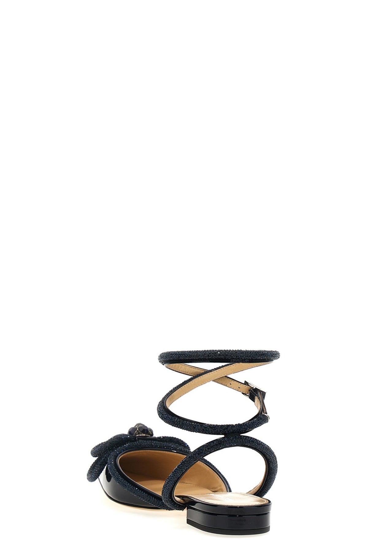 double bow patent leather ballet flats