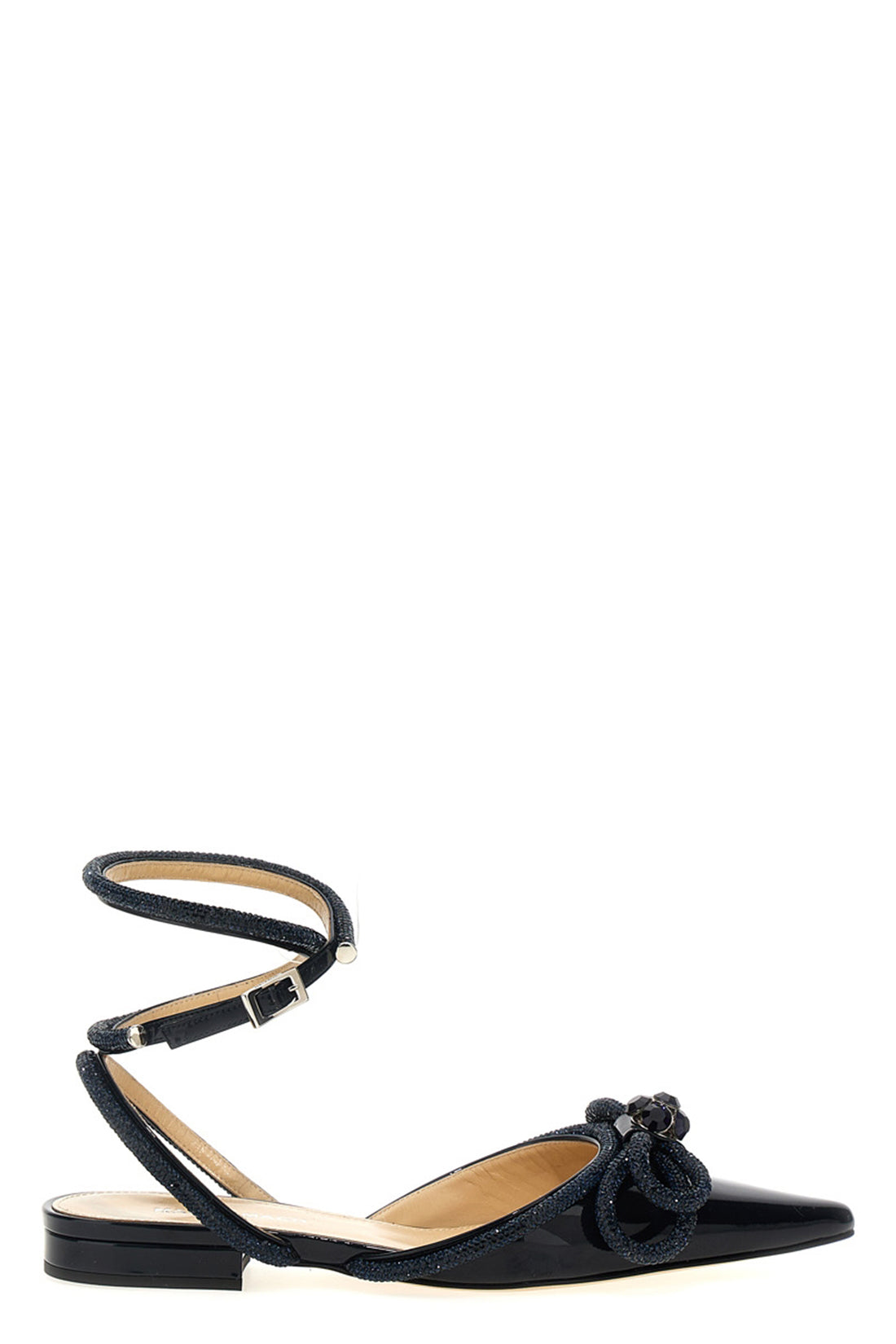 MACH &amp; MACH 36.5 double bow patent leather ballet flats