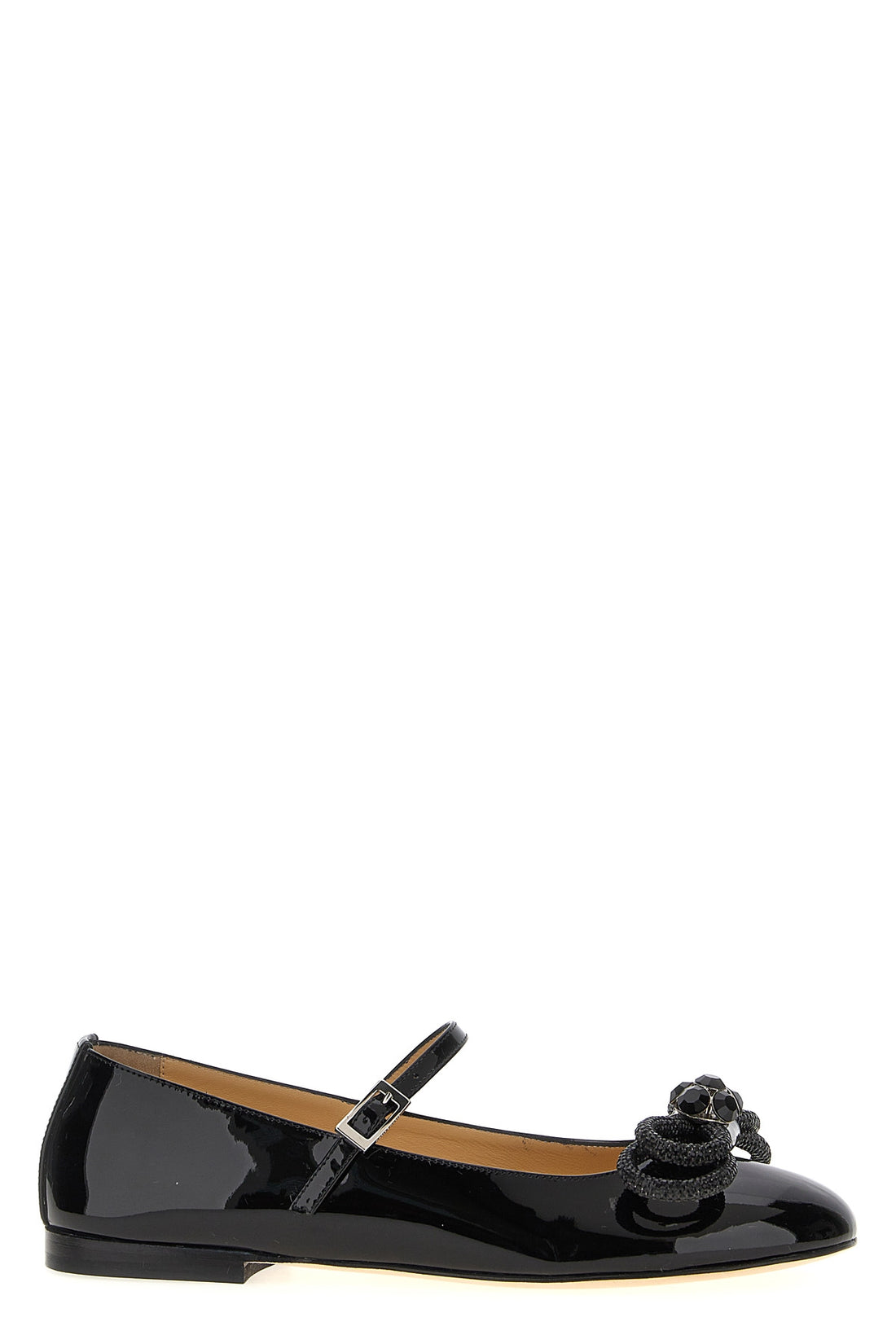 MACH &amp; MACH 37 patent leather double bow ballerina