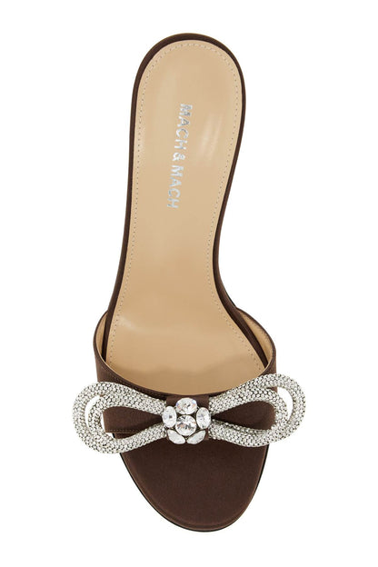 mules with crystal-studded double bow