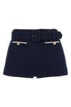 bouclé wool blend skort