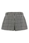 houndstooth bouclé wool blend skort