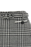 houndstooth bouclé wool blend skort