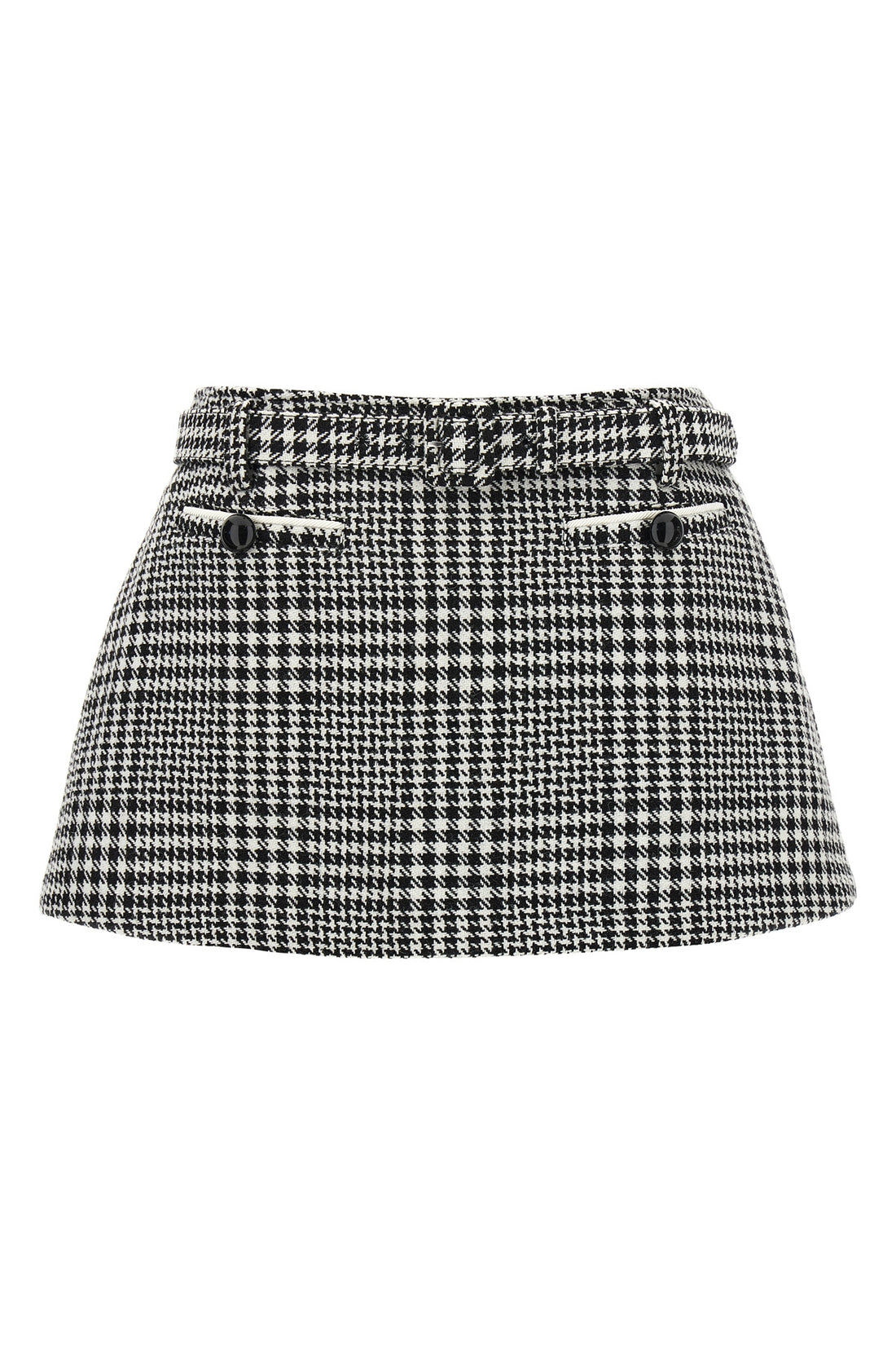 SELF PORTRAIT 10 houndstooth bouclé wool blend skort