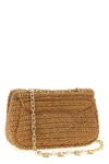 raffia bow charm raffia shoulder bag