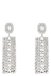 multi crystal droplet earrings in silver brass