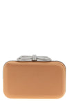 double bow satin satin clutch