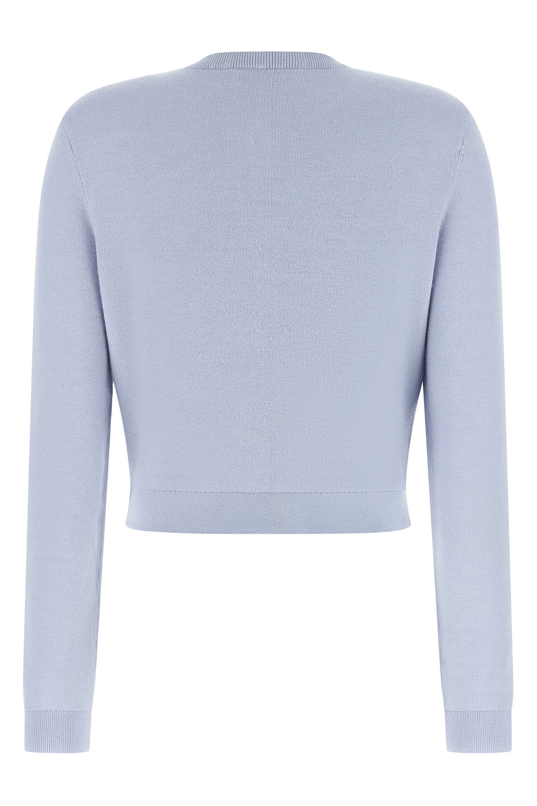 SELF PORTRAIT M blue flower knit stretch knit cardigan