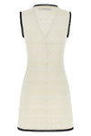 white pointelle knit mini knit pointelle dress