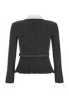 v-shaped cardigan flared at the waist