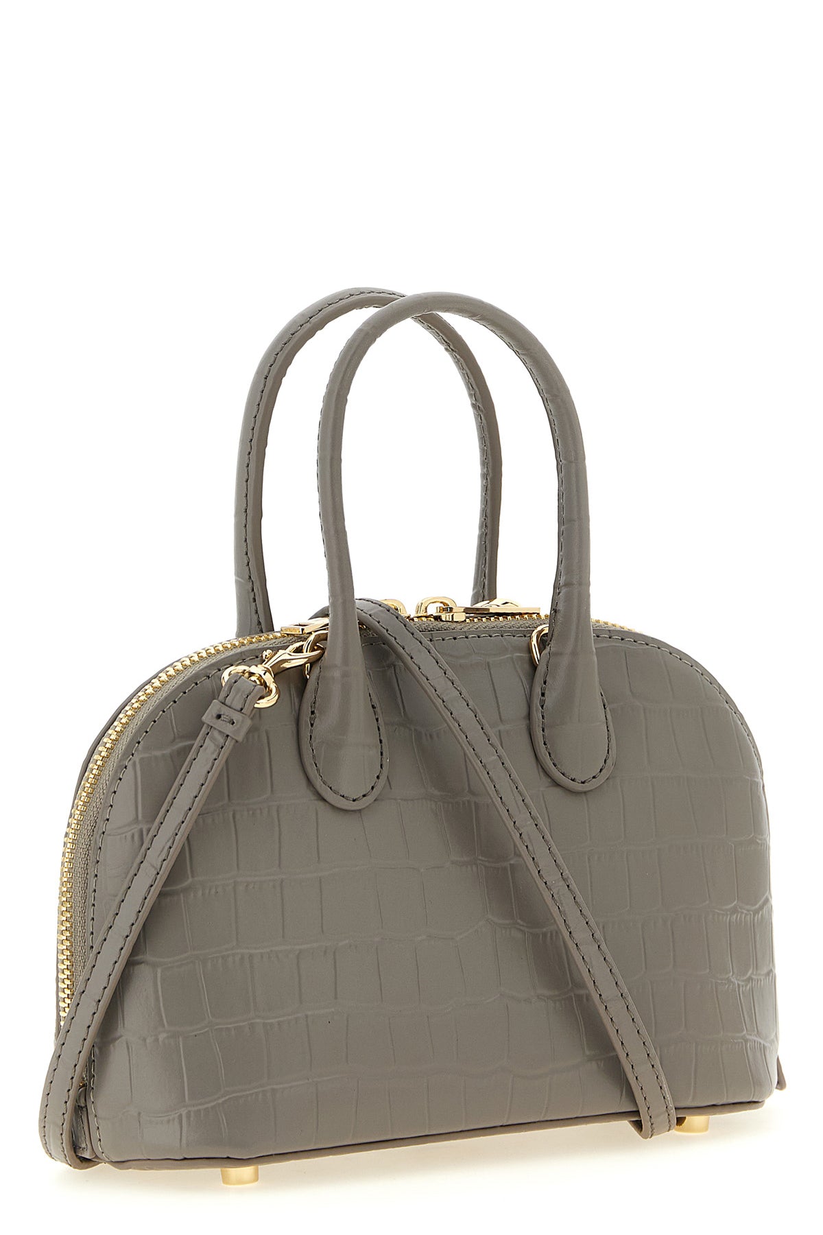 the self-portrait croc leather toast handbag features a structured silhouette ma
