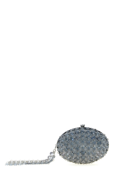 satin and metal clutch bag