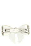 crystal embellished bow satin hair clip