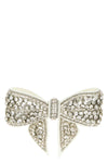 crystal embellished bow satin hair clip