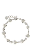 crystal droplet bracelet in silver-plated brass