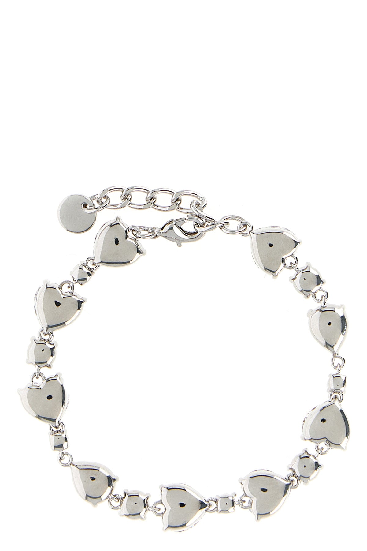 crystal droplet bracelet in silver-plated brass