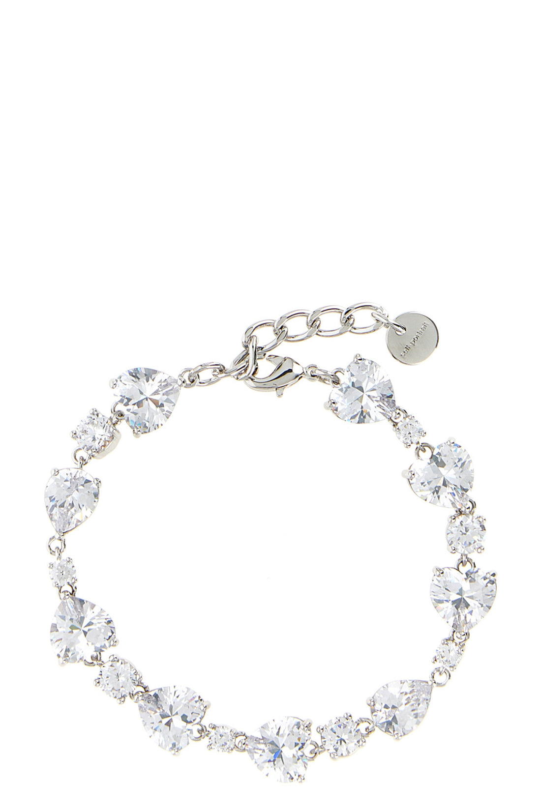 SELF PORTRAIT OS crystal droplet bracelet in silver-plated brass