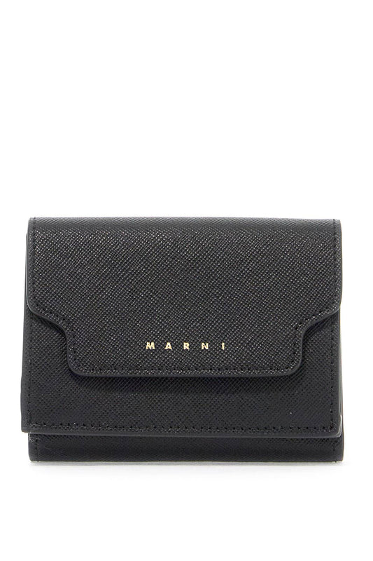 saffiano leather tri-fold wallet