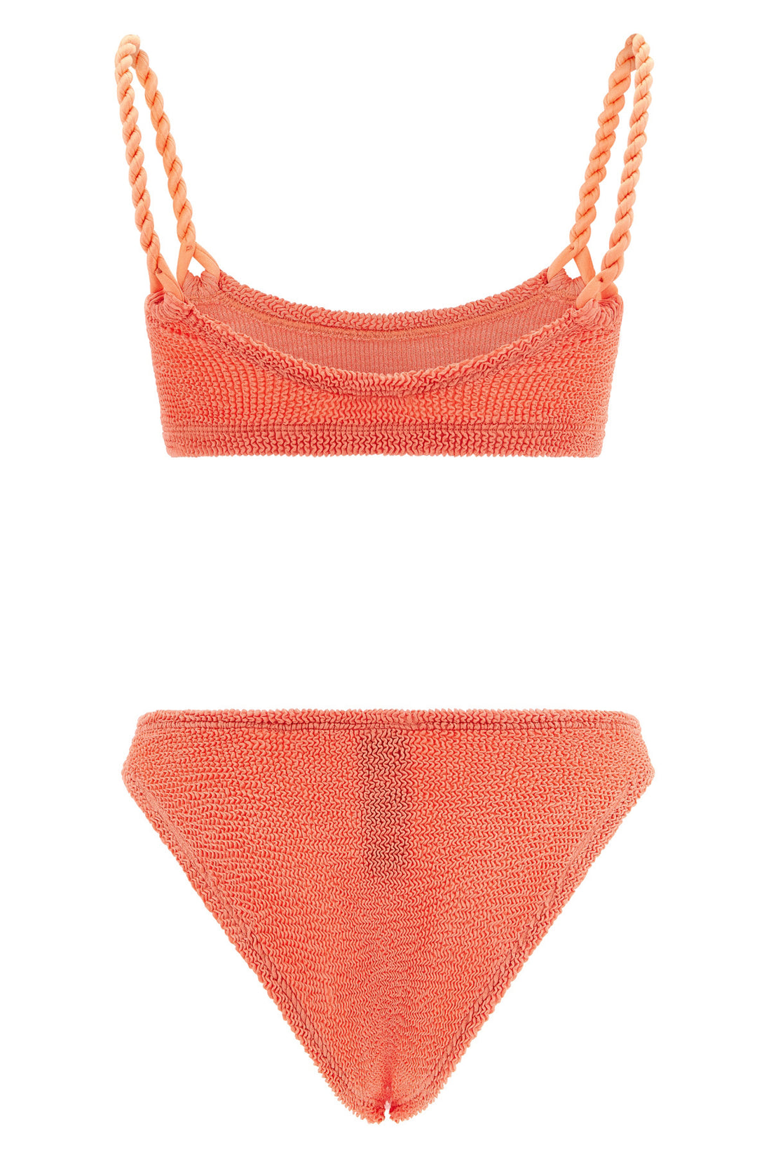 HUNZA G OS the hunza g phoebe bikini stands out for its iconic ruffled workmanship that d