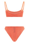 the hunza g phoebe bikini stands out for its iconic ruffled workmanship that d