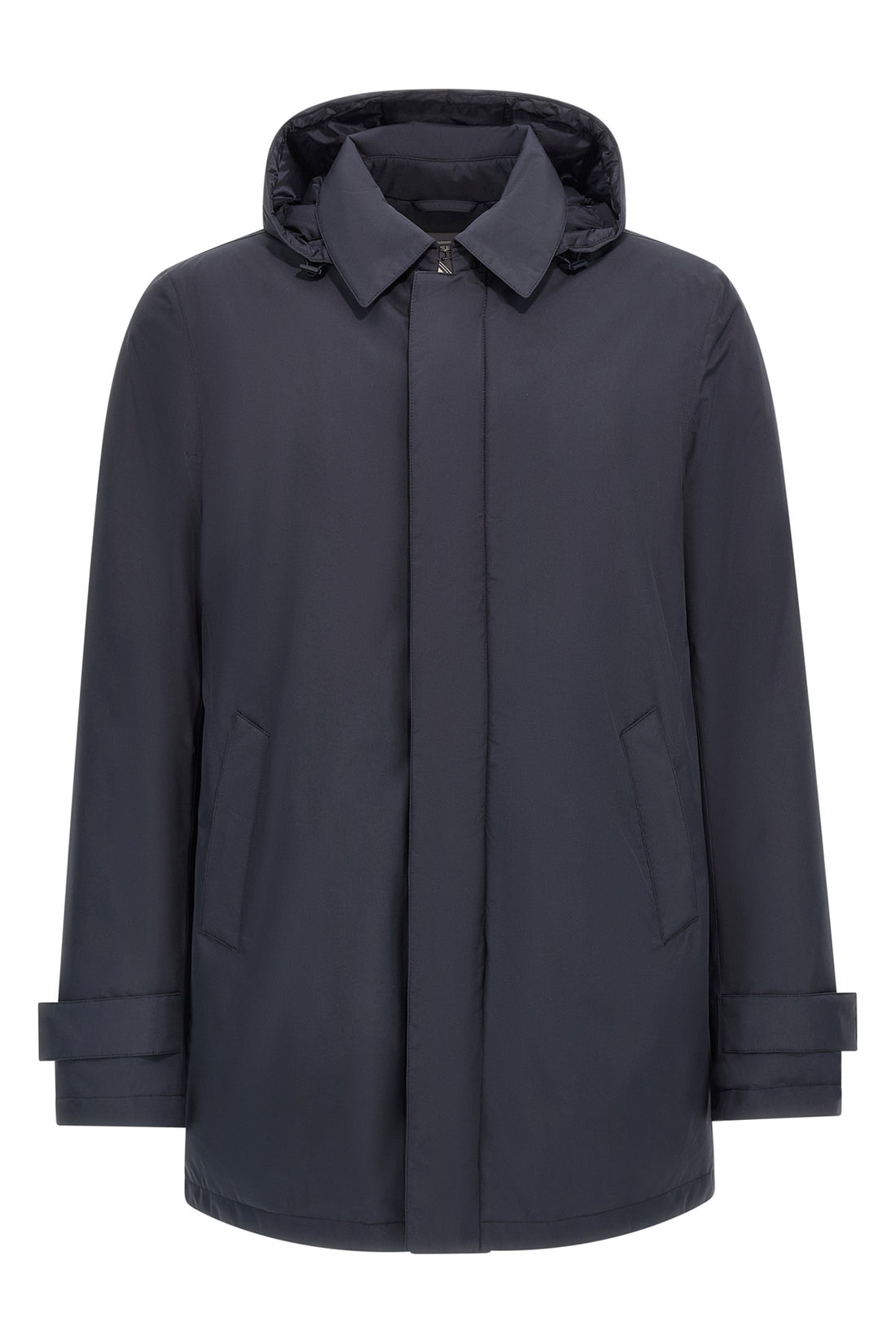 HERNO 48 long nylon microfiber parka lightly padded